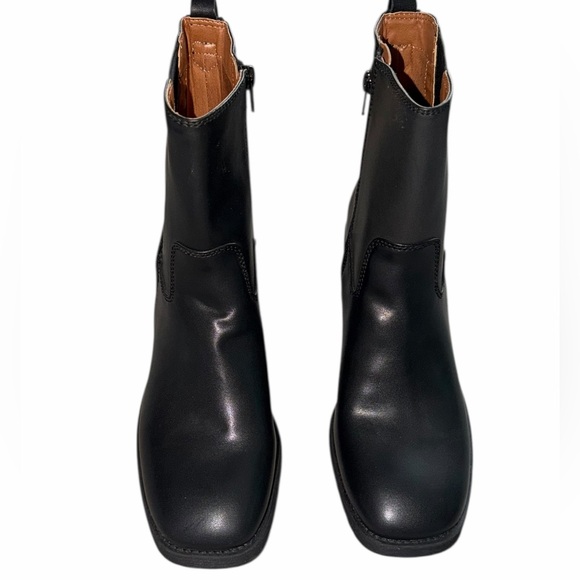 Zodiac Claret Chelsea Boots 11 Brown Ankle Booties Vegan Leather Heel - Picture 2 of 5